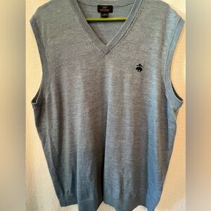 Brooks Brothers Light Blue V-Neck Sweater